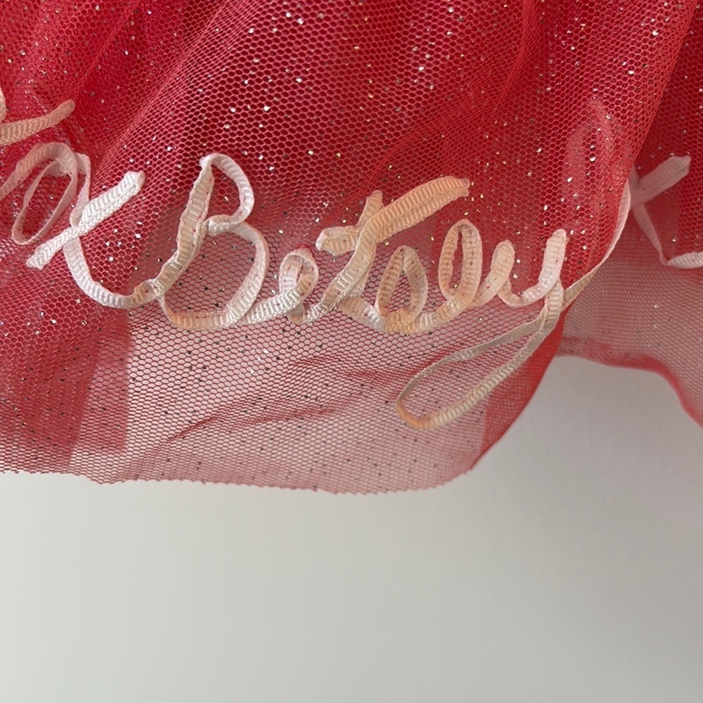Betsey Johnson Pink Sweater with Lip Design - Picture 2 of 4